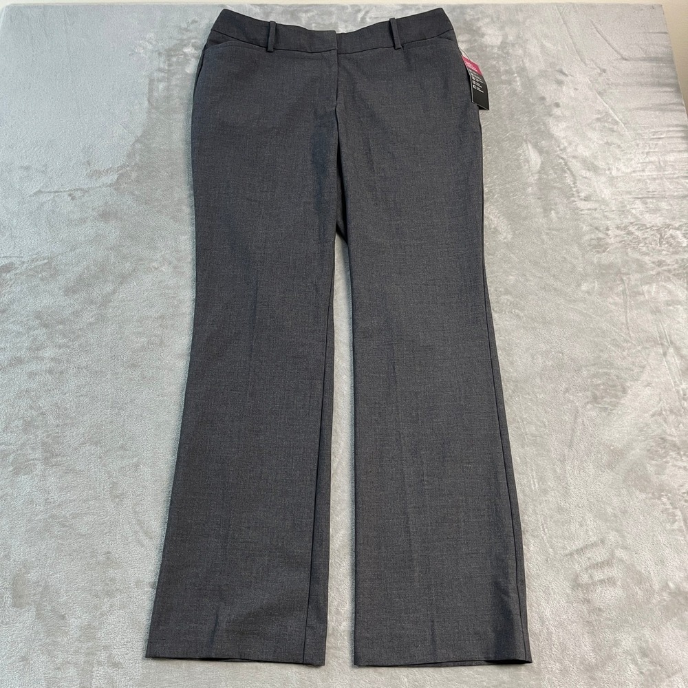 NWT Worthington Curvy Perfect Trouser Womens 10 Admiral Grey Heather Dress Pants